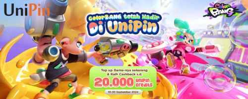 ColorBANG! telah Hadir di UniPin – Top Up Game & Raih Cashback s.d 20.000 UniPin Credits